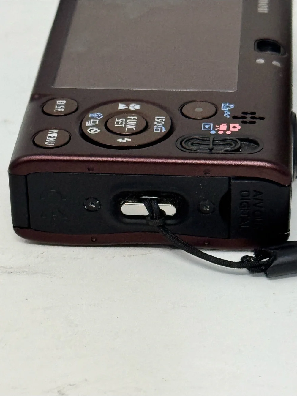 Canon Digital Camera with Charger and Tan Carry Case - Red Camera
